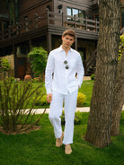 Jacopo Keten Erkek Pantolon, Beyaz - 2