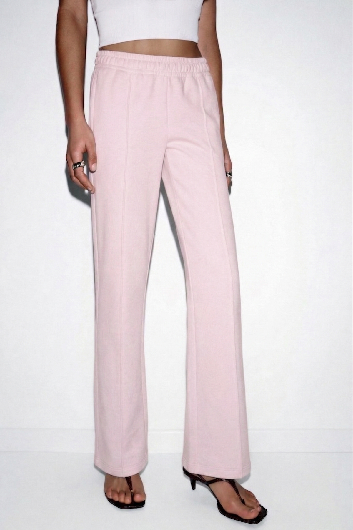 Rahat Kesim Kadın Pantolon, Pembe - 2