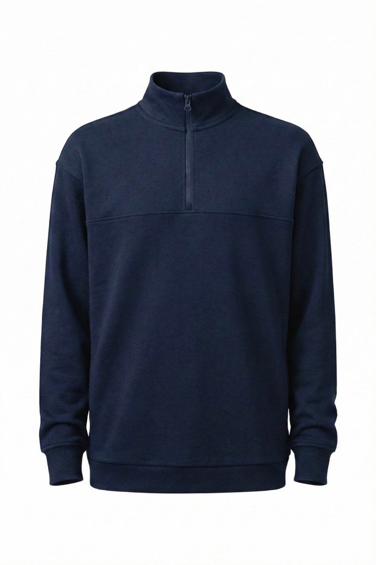 Yarım Fermuarlı Erkek Sweatshirt, Lacivert - 0