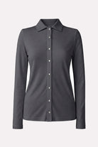 Slim Fit Kadın Gömlek, Antrasit - 0