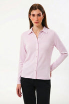 Slim Fit Kadın Gömlek, Pembe - 1