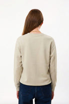 Regular Fit Logo Nakışlı Sweatshirt, Bej - 2