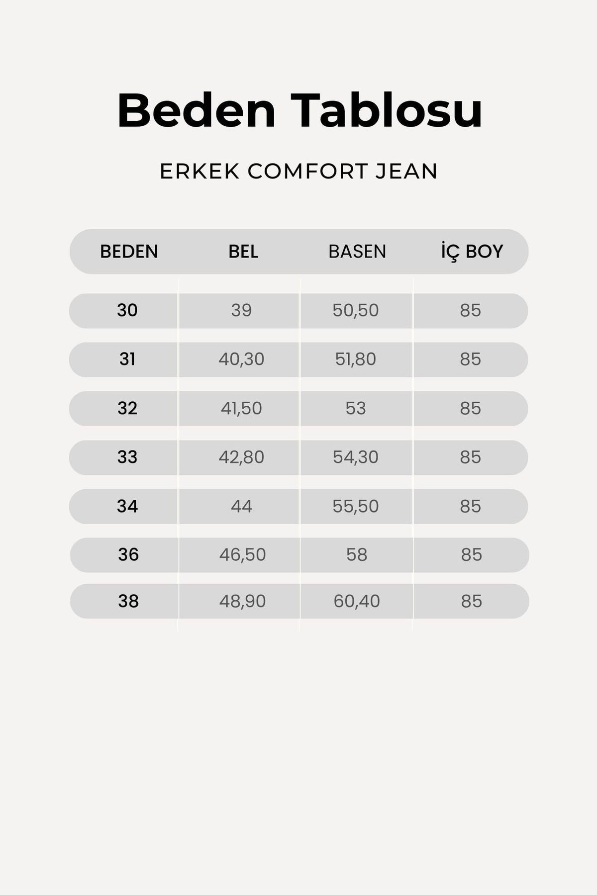 Comfort Fit Erkek Jean Pantolon, Lacivert - 5
