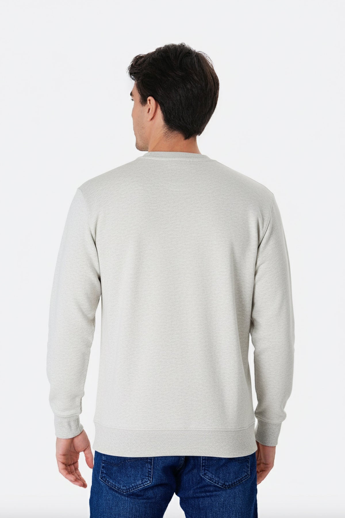 Regular Fit Logo Nakışlı Sweatshirt, Taş - 2