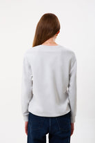 Regular Fit Logo Nakışlı Sweatshirt, Taş - 4