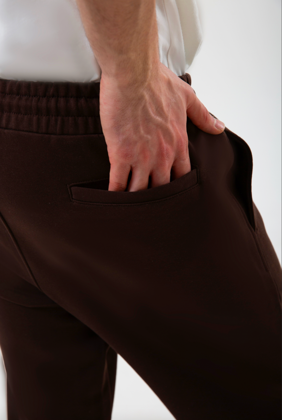 Erkek Jogger Eşofman Altı, Kahverengi - 3