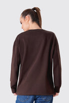 Regular Fit Logo Nakışlı Sweatshirt, Kahverengi - 4