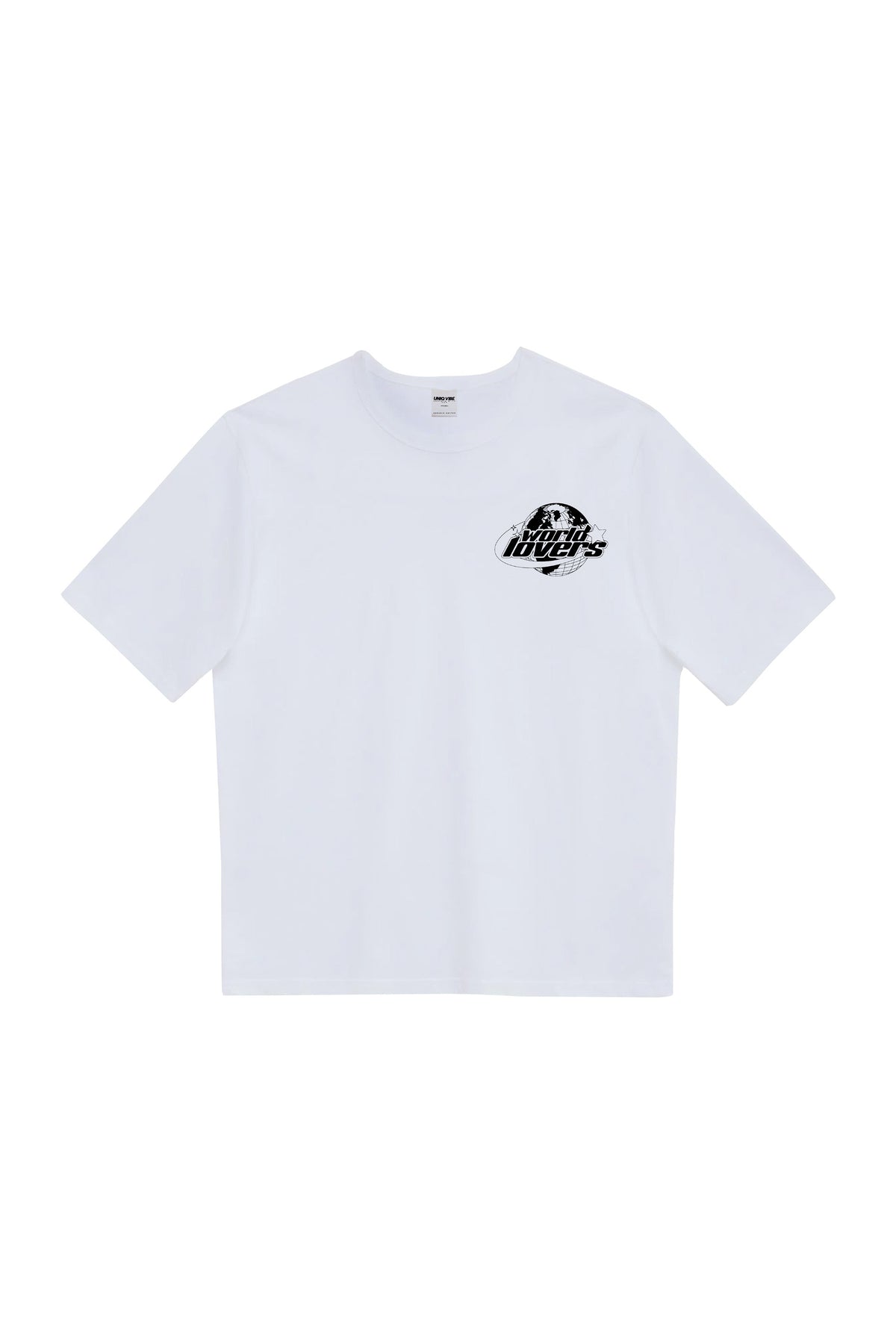 World Lovers Baskılı Oversize Erkek Tişört - 0