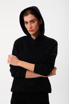 Kapüşonlu Logo Nakışlı Sweatshirt - 1