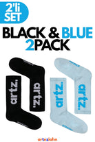 Essentials Blue & Black Lifestyle & Spor Havlu Taban Organik Pamuklu 2'li Çorap Seti - 0