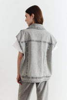 Darcy Gri Denim Yelek - 3