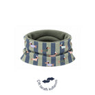 Köpek Desenli Çift Taraflı Çocuk Boyunluk, Yeşil - 0