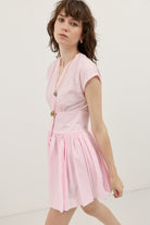 Antioch Pembe Mini Poplin Kadın Elbise