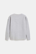 Peraluna Latina Cardigan - Selanik Örgü Kadın Hırka - Açık Gri