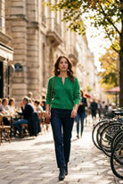 Peraluna Latina Cardigan - Selanik Örgü Kadın Hırka - Yeşil