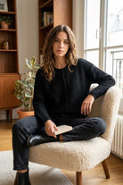 Peraluna Latina Cardigan - Selanik Örgü Kadın Hırka - Siyah