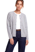 Peraluna Latina Cardigan - Selanik Örgü Kadın Hırka - Açık Gri