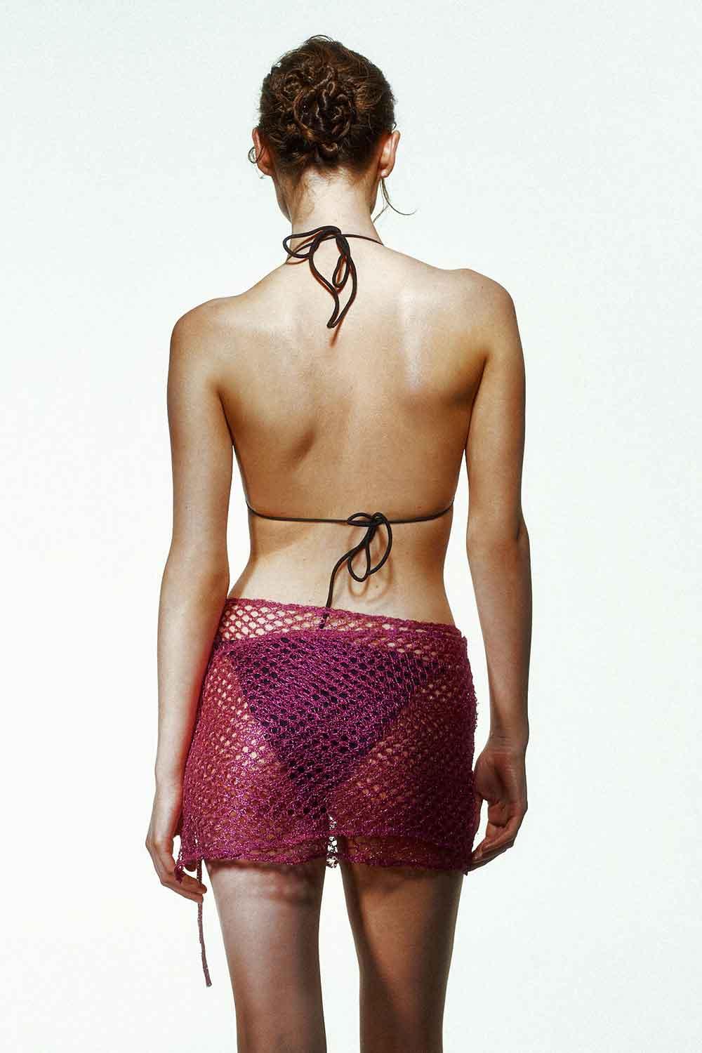 Selia Richwood | Pink Mesh Beach Skirt 2 | Milagron