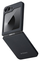 Classic Ultra Slim Galaxy Z Flip 6 Magsafe Uyumlu Aramid Fiber Kılıf Siyah
