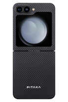Classic Ultra Slim Galaxy Z Flip 6 Magsafe Uyumlu Aramid Fiber Kılıf Siyah