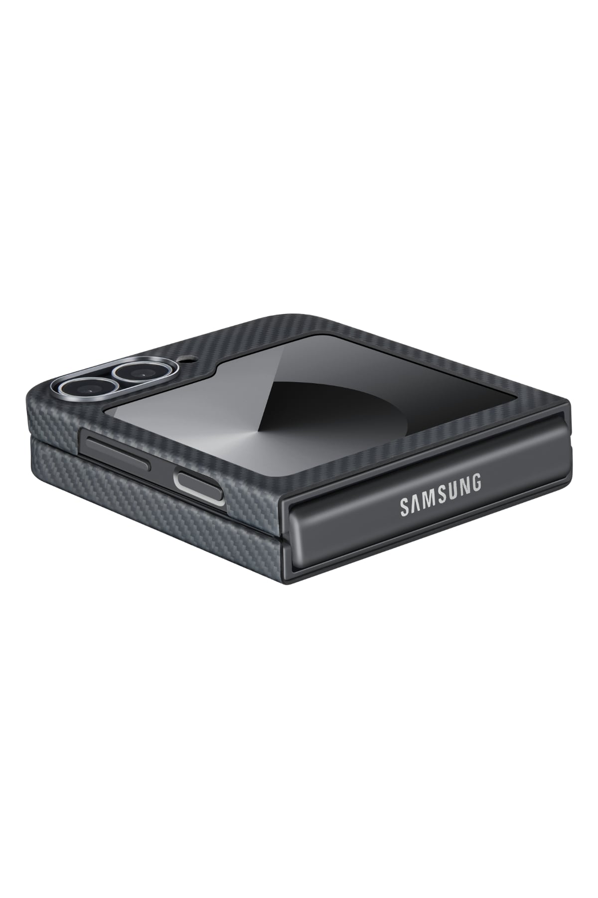 Classic Ultra Slim Galaxy Z Flip 6 Magsafe Uyumlu Aramid Fiber Kılıf Siyah