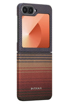 Tactile Woven Galaxy Z Flip 6 Magsafe Uyumlu Aramid Fiber Kılıf Sunset