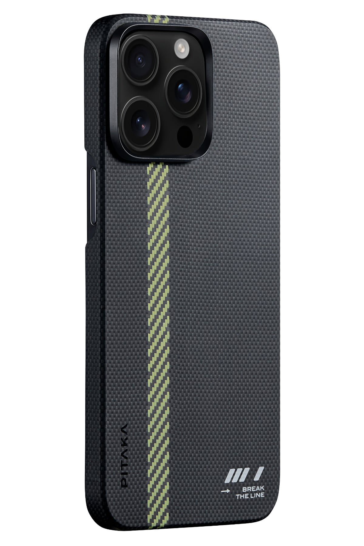 Tactile Woven Iphone 15 Pro Magsafe Uyumlu 600D Aramid Fiber Kılıf Brake The Line