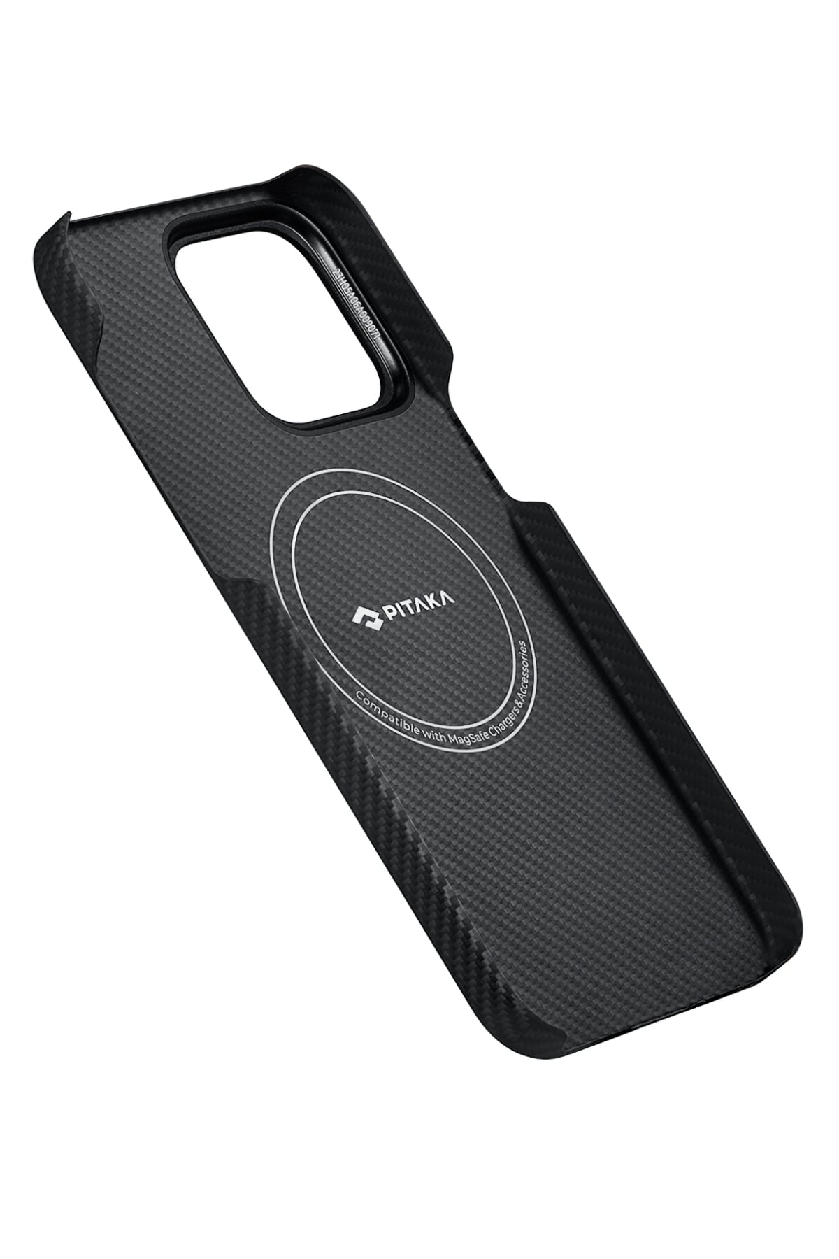 Ultra-Slim Classic Iphone 15 Pro Max Magsafe Uyumlu 600D Aramid Fiber Kılıf Siyah