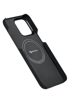 Ultra-Slim Classic Iphone 15 Pro Max Magsafe Uyumlu 600D Aramid Fiber Kılıf Siyah