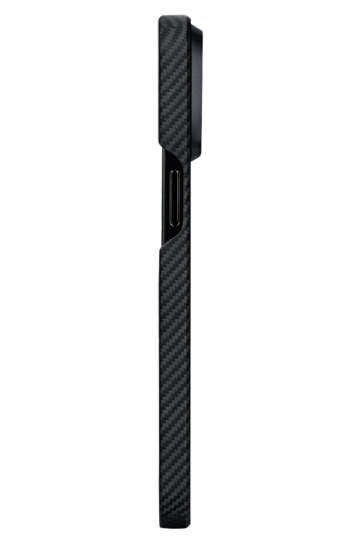 Ultra-Slim Classic Iphone 15 Pro Max Magsafe Uyumlu 600D Aramid Fiber Kılıf Siyah