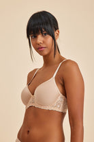 Amarelle-Victoria Ten Balenli Dantelli Dolgusuz Toparlayıcı Balkonet Sütyen-Top-6-Milagron.com