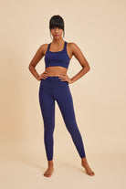Amarelle-Sportive Lacivert Light Touch Uzun Toparlayıcı Spor Taytı-Activewear-8-Milagron.com