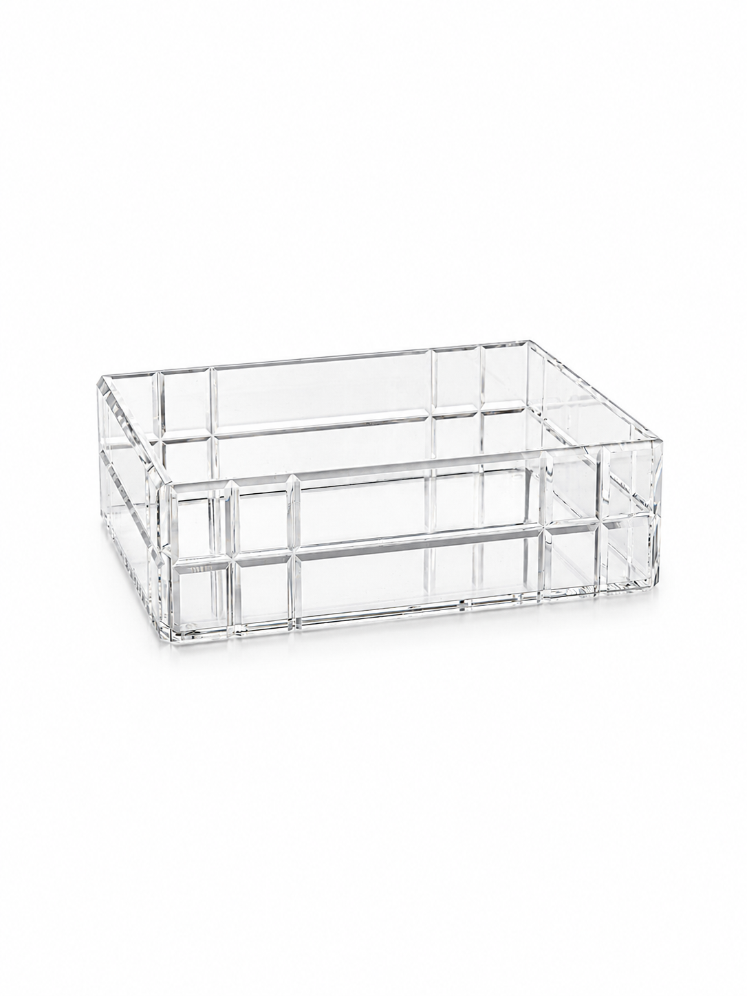 Memonza-Qbella Kristal Kesim Organizer, Extra Large, Şeffaf-Dekoratif Kutu-1-Milagron.com