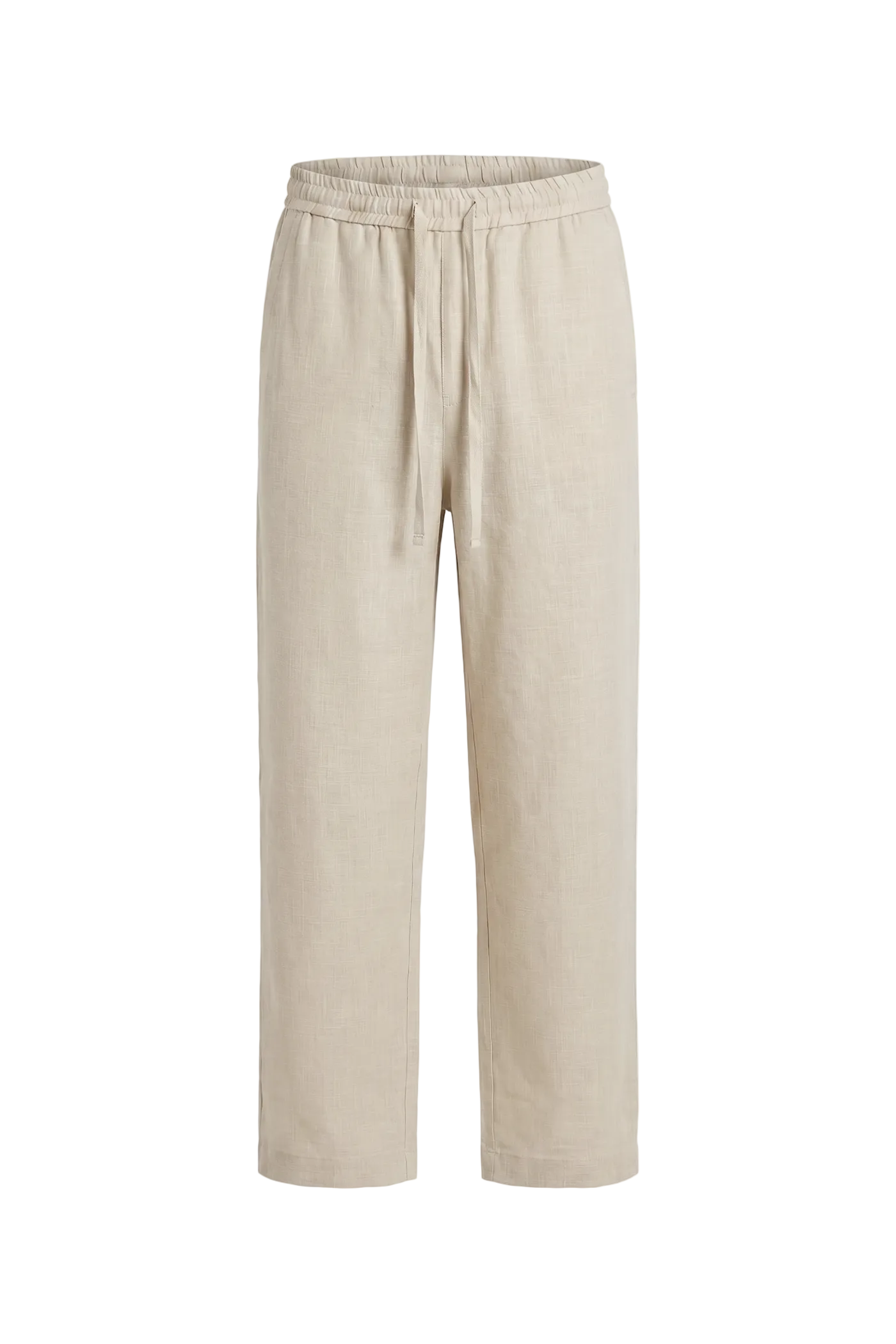 Erkek Relaxed Fit Rest Club Linen Pants - Bej