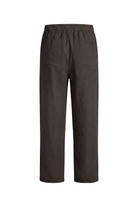 Erkek Relaxed Fit Rest Club Linen Pants - Koyu Kahve