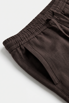 Erkek Relaxed Fit Rest Club Linen Pants - Koyu Kahve