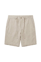 Erkek Relaxed Fit Rest Club Linen Short - Bej