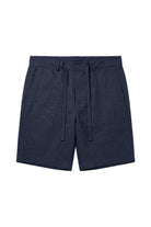 Erkek Relaxed Fit Rest Club Linen Short - Lacivert