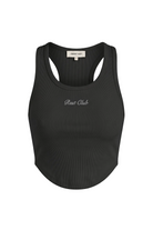 Kadın Rest Club Crop Top Tank - Siyah