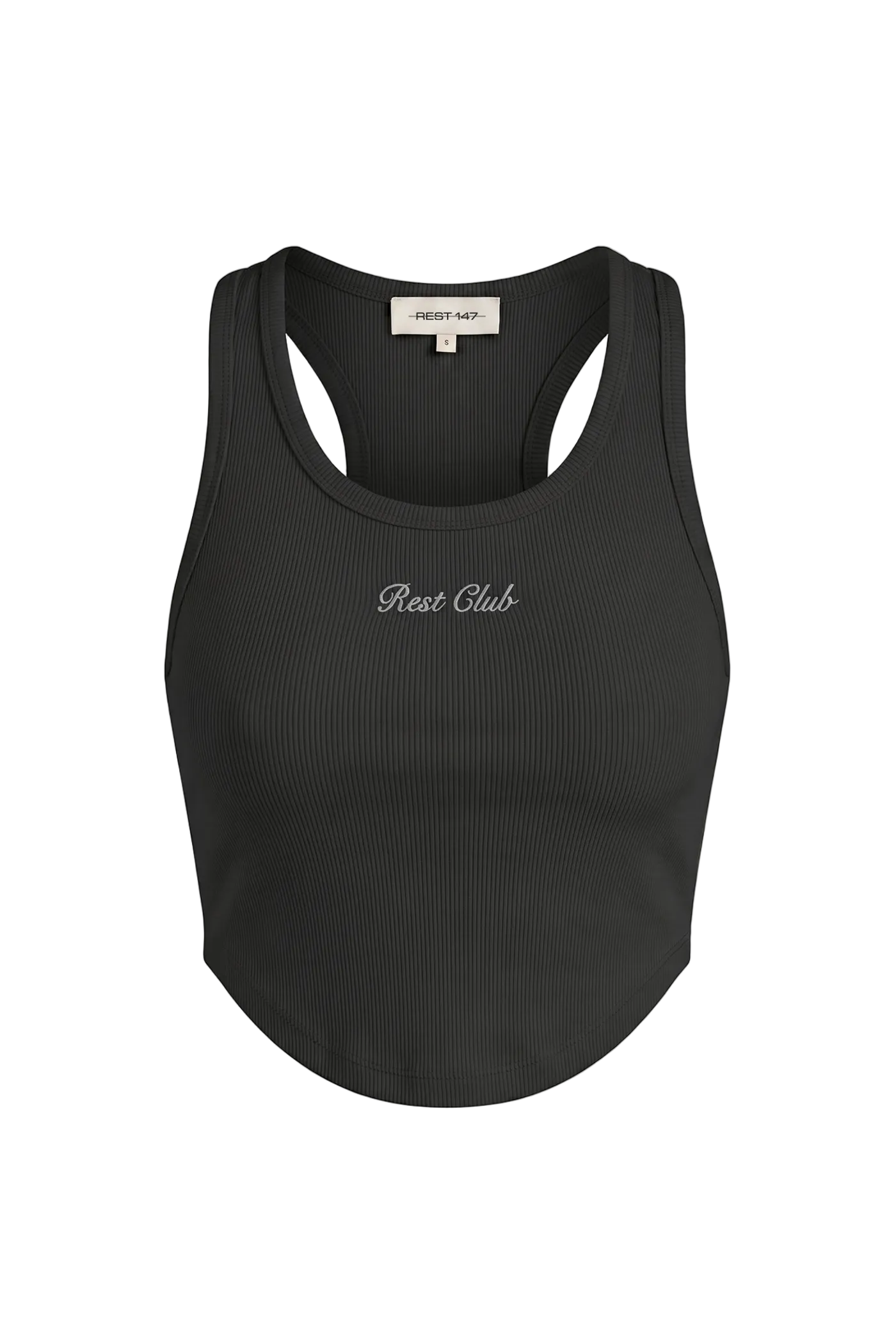 Kadın Rest Club Crop Top Tank - Siyah