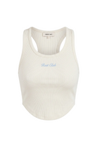 Kadın Rest Club Crop Top Tank - Ekru
