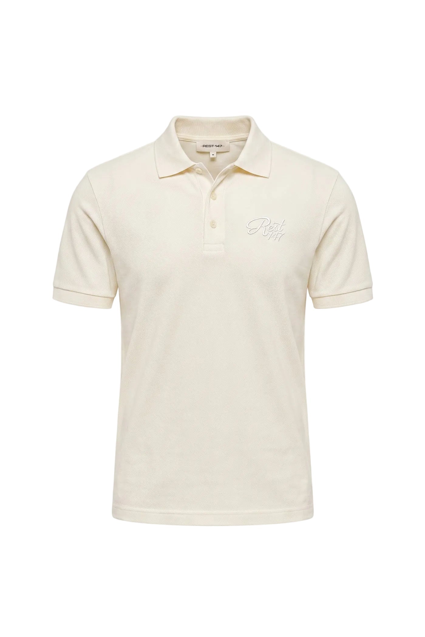 Erkek Relaxed Fit Rest Club Polo T-shirt - Ekru