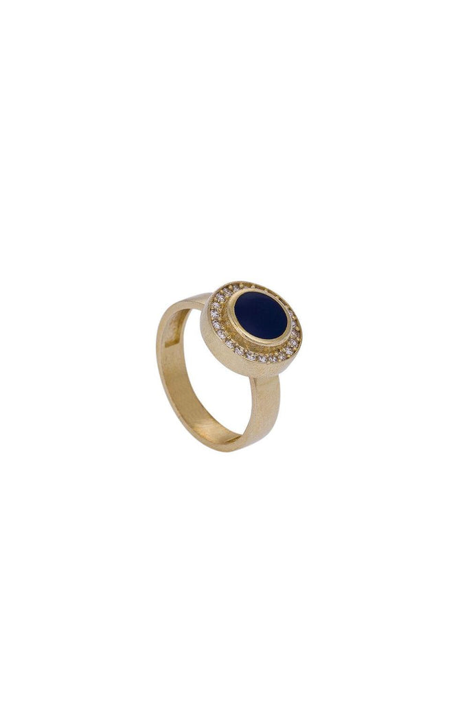 JUJU | Round Ring with Enamel and Stones CRM-953 3 | Milagron