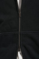 Erkek Oversized Washed Zip Hoodie - Siyah