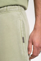 Erkek Baggy Fit Washed Sweatpants - Yeşil