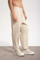 Erkek Relaxed Fit Washed Sweatpants - Bej