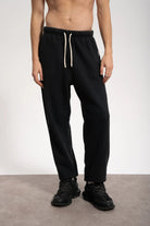 Erkek Relaxed Fit Washed Sweatpants - Siyah
