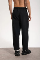 Erkek Relaxed Fit Washed Sweatpants - Siyah