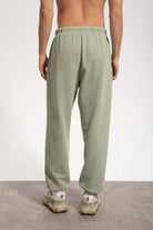 Erkek Relaxed Fit Washed Sweatpants - Yeşil