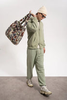 Erkek Relaxed Fit Washed Sweatpants - Yeşil